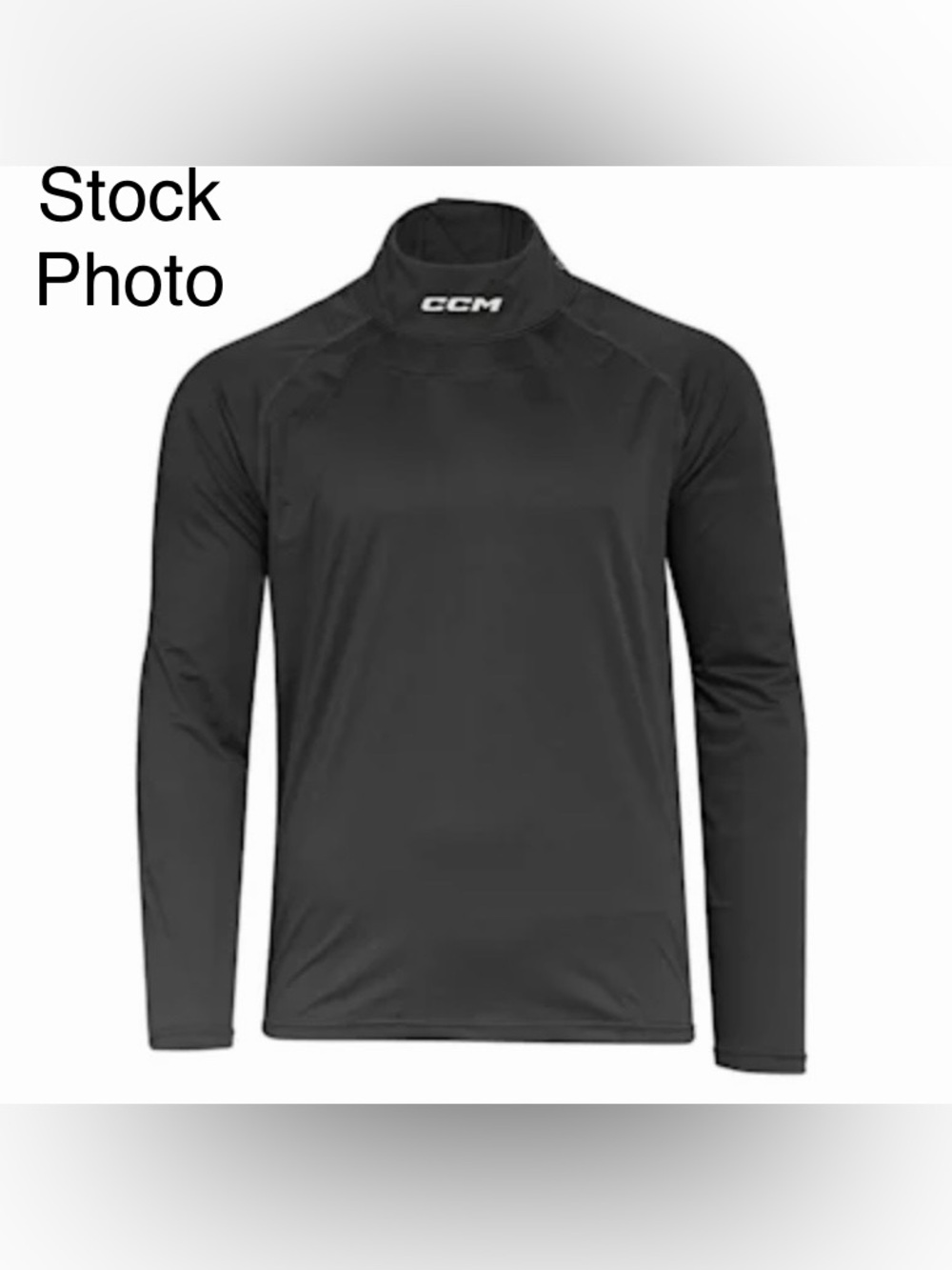 CCM Senior Small Hockey Neck Guard Base Layer Shirt Black | Used |Repair Needed